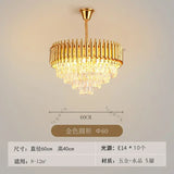 Nordic Luxury Crystal Chandelier Round Pendant Light LED for Living Room Hotel Lobby Hallway Modern Home Decor Hanging Lamp