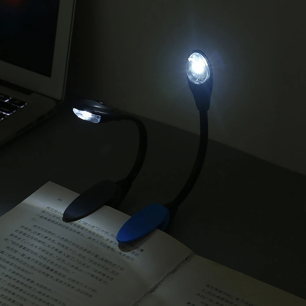 USB Rechargeable Reading Book Light With Detachable Flexible Clip Portable Lamp Kindle eBook Readers Night Light