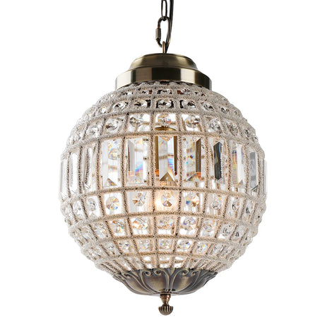 Retro Vintage Royal Empire Ball Chandelier Crystal Modern Pendant Lamp Lights E27 For Living Room Bedroom Bathroom Hotel