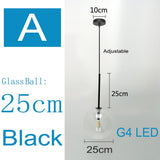 Nordic Pendant Lamp Modern Clear Glass Pendant Lights Glass Ball Vintage Hanging Lamp for Loft Kitchen Living Room Bedside