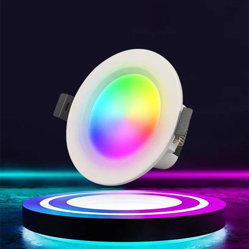 RGB Dimmable Recessed LED Downlight (10W/15W) with IR Remote - AC 110V/220V Ceiling Spot Lamp Fixture for Home Decor