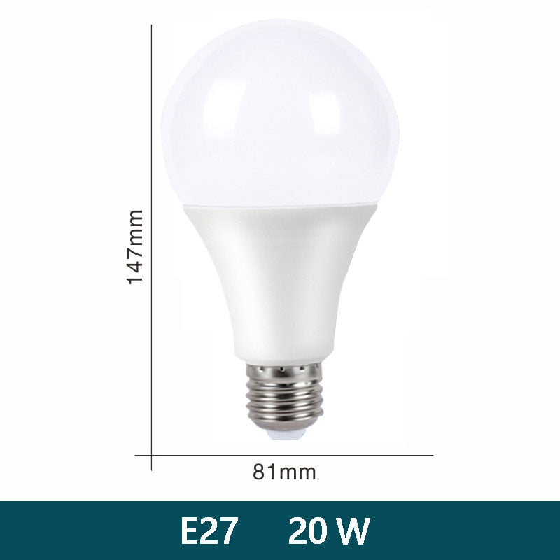 LED Bulb Lamps E27 E14 AC220V 110V 120V DC12V-85V 24 Light Bulb power 10pcs 20W 18W 15W 12W 9W 5W 3W Lampada Living Room Home LED