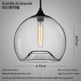 Caren Lighting handmade Glass Modern Nordic hanging loft Glass Pendant Light decor Lights Fixtures led filament dinningroom Lamp
