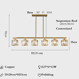 Modern Nordic Retro Luxurious Gold LED Pendant Chandelier Living Room Bedroom Home Decor Hanging Lights Lighting Fixtures Luster's