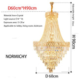 Nordic Modern Crystal Chandelier Wedding Hall Villa Hotel Hall Living Room Home Decoration Ceiling Light Luxurious Pendent Lamp