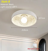 French Cream Wind Ceiling Lamp Balcony Cloakroom Porch LED Ceiling Light Simple Modern Bedroom Corridor Hanging Lighting Fixture