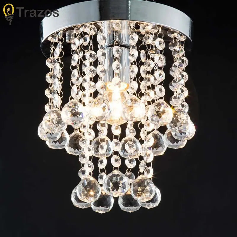 European Modern Aisle Light Corridor Hallway Creative Lighting Stair Entry Light Entry Channel Small Ceiling Light Crystal Lamps