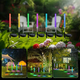 Solar Reed Bubble Stick Lights - RGB Color Changing Acrylic Lawn Stake Lamps
