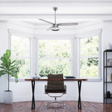 52&quot; Orbis Gun Metal Remote Control Ceiling Fan, 3 Blades, LED Ring Ceiling Fans with Led Light  Chandelier Fan  Home Appliance