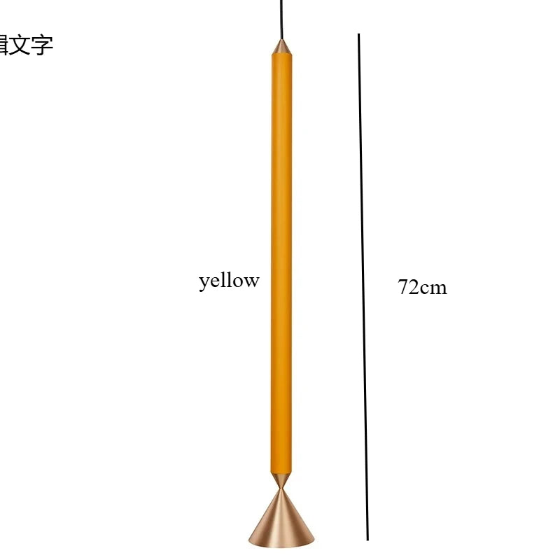 Lamp Long Pole Designer for Kitchen Island Small Single Head Hanging Lamp for Dining Room Bar Macaron Lamp LED