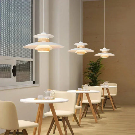 Iron Pendant Light E27 LED Chandelier Nordic Colorful Umbrella Lamp Dinning Table Ceiling Decors Kitchen Droplight