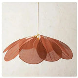 Colorful Petal Fabric Art Pendant Light - Modern Floral Chandelier Ceiling Hanging Lamp Fixture for Dining Room Table, Living Room, Cafe & Bar