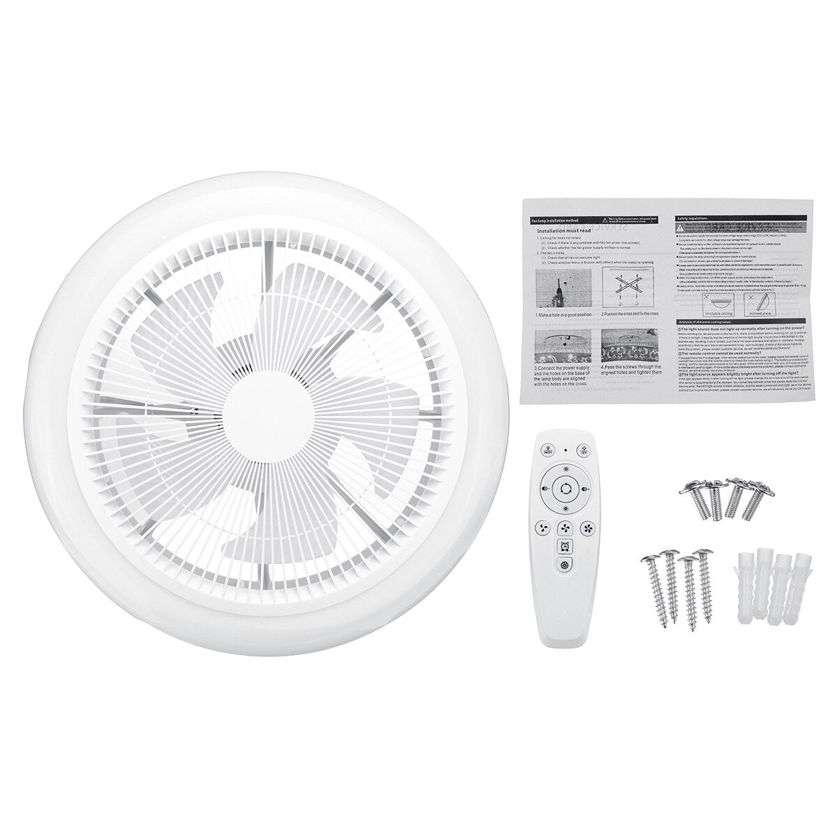 Ceiling Fan With Led Light And Romote Control Electric Fan Silent Fan 18 Inch Fans Bedroom Decoration Lamp For Home 110V/220V