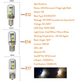 E12 E14 E17 LED Fridge Light Bulb - 220V Refrigerator Corn Lamp