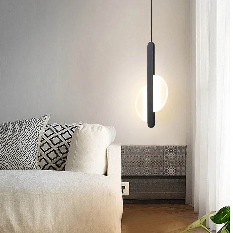 Sleek Modern LED Chandelier - Designer Indoor Hanging Lamp for Living Room