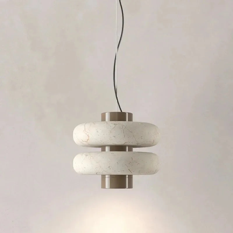 Duplex Minimalist Marble Pendant Lights High-end Light Luxury Restaurant Lighting Living Room Study Window Pendant Light