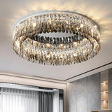 Modern LED Crystal Ceiling Light - Luxury Lustre for Living Room & Kitchen