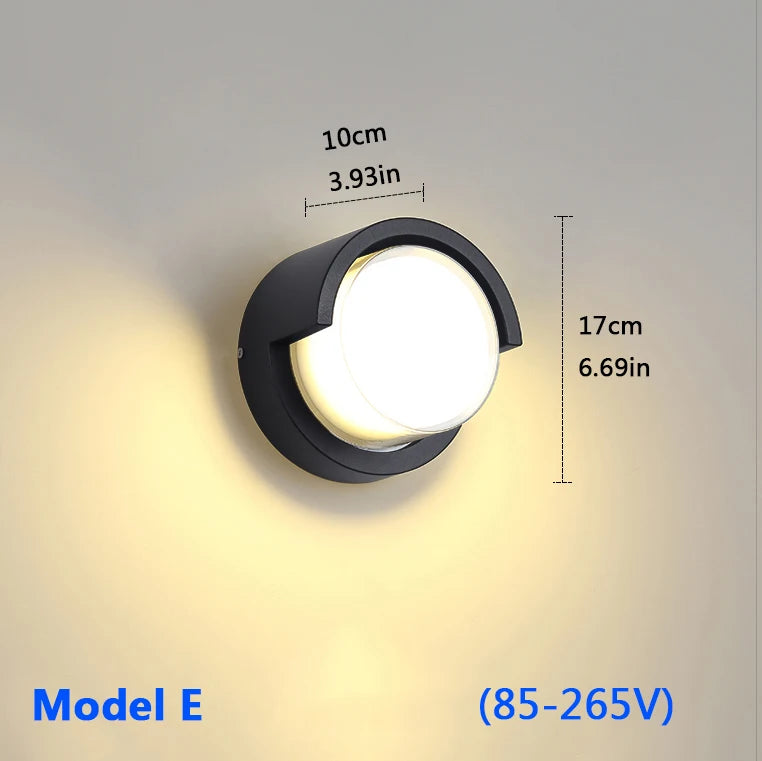 LED Outdoor Wall Light IP65 Waterproof Motion Sensor Porch Balcony Garden Wall Lamp Exterior Security Lighting