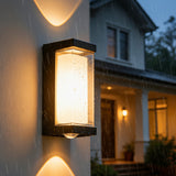 Waterproof LED Crescent Wall Lamp - 12W Outdoor Garden Square Sconce
