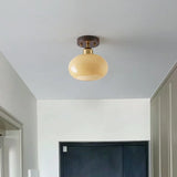 Home Lighting Walnut Copper LED Ceiling Light Corridor Living Room Light Interior Decoration Modern Ceiling Light Fixtures