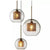 Modern Glass Ball Pendant Lamps Nordic Bedside Kitchen Dining Room Hanging Lights Luminaire Suspension Lighting Golden Designer