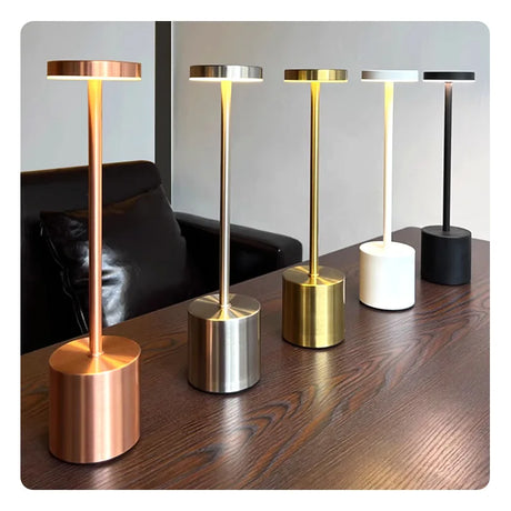 Simple Table Lamp USB Rechargeable Cordless Table Lamp Restaurant Bar Retro Night Lamp Portable Rechargeable Touch Table Lamp
