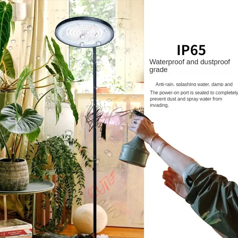 24W Growing Lamp,Floor Plant Light for Indoor Plants,10 Dimmable Brightness,Automatic On/Off Timer,Ideal for Tall Small Plants