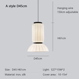 Japanese Wabi-Sabi Silk LED Pendant Light - Retro Art Lantern Ceiling Chandelier Lamp Fixture for B&B, Dining Room, Bar & Bedroom