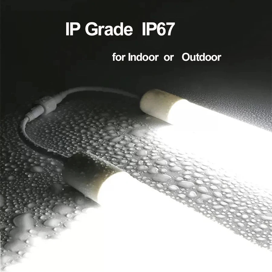 25-Pack Waterproof T8 LED Tube Lights (AC110V–220V, IP65/IP67) - 6500K Daylight White (1ft, 2ft, 3ft, 4ft | 5W–22W)