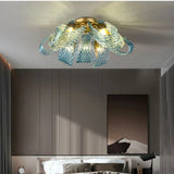 Modern Creative Blue Glass LuxuryLED Pendant Lamp Corridor Bedroom Living Room Restaurant Kitchen Chandelier Home Decor Lighting