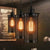 American industrial style decorative aisle staircase porch lighting loft retro creative bar barbed wire chandelier lighting