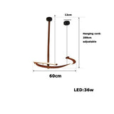 2026 Leather Belt LED Ceiling Chandelier - Luxury Living Room Hanging Lamp
