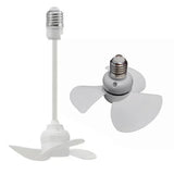 Compact 14cm E27 Screw Base Ceiling Fan - Brushless Motor Quiet Indoor Socket Fan