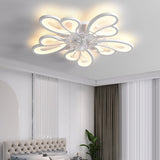 Modern LED Ceiling Fan With Light for Bedroom Living room Acrylic Home Decor LED Fan Lamp Modern Ceiling lights with Fans