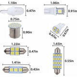 Car LED Lights Interior Lights 6000K 12V T10 168 2825 W5W 921 Kit For Car Vehicle Map Dome Door Trunk License Plate Light Bulb