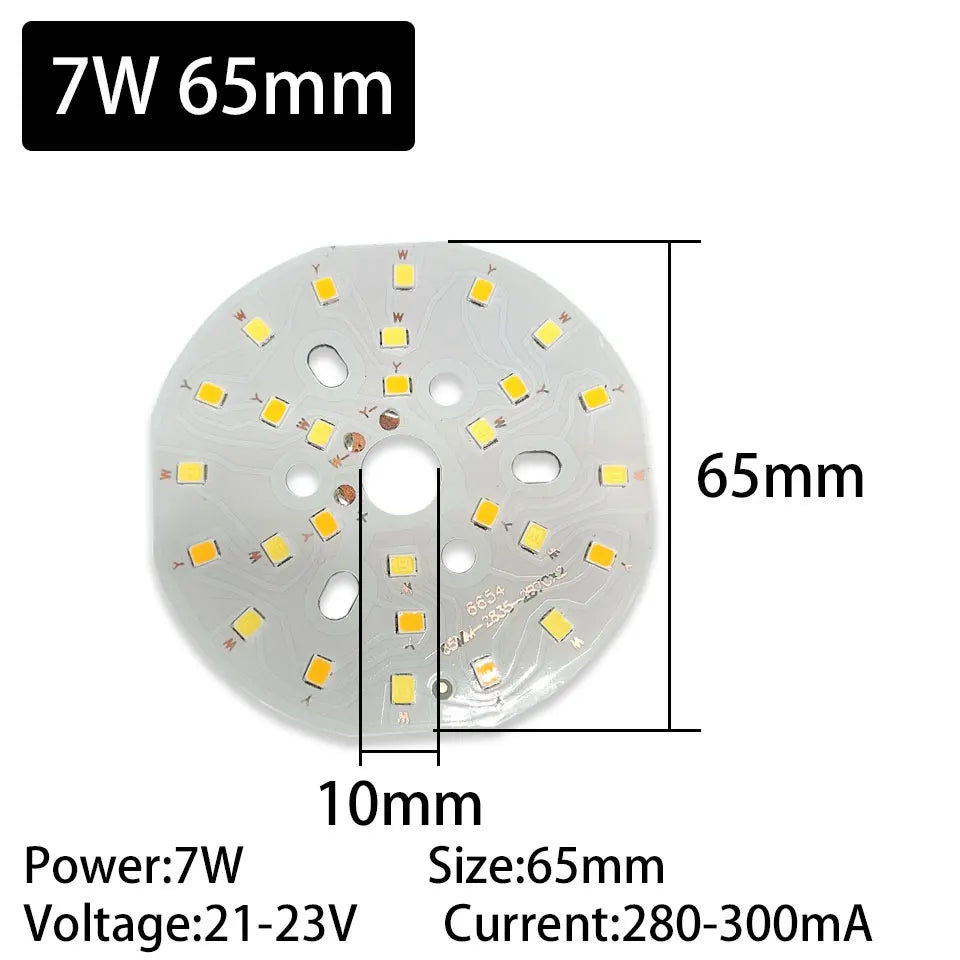 LED Bead Ceiling Lamp Renovation Lamp Board Circular Dual Color Dimming Bulb 3W 5W 7W 9W 12W 18W 24W Down Lamp SMD Light Source