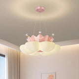 White pink Crown Petal Ceiling Lights LED Children's Room Light Warm Romantic Nursery Princess Room Girl Bedroom Ceiling Lamps