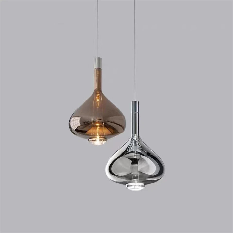 Nordic Restaurant Designer Glass Pendant Light Simple Creative Coffee Hall Background Decor Lamps Living Room Bedroom Droplight