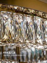 Crystal ceiling lamp master bedroom light luxury modern minimalist creative study design living room room lighting