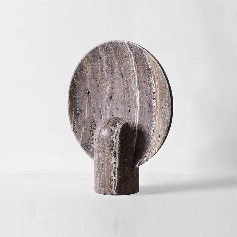 Modern Living Room Brown Luxury Dark Travertine Rock Minimalist Nordic Bedroom Home Decor LED Modern Resin Table Lamp