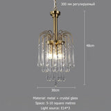 Artpad Retro French Branch Colorful Crystal Chandeliers for Living Room Romantic Raindrop Coloful Crystal Hanging Pendant Light