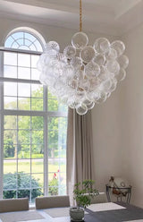 Minimalist Glass Pendant Light Modern Ball Chandelier for Living Dining Room Restaurant Home Decor Indoor Lighting Hanging Lamp