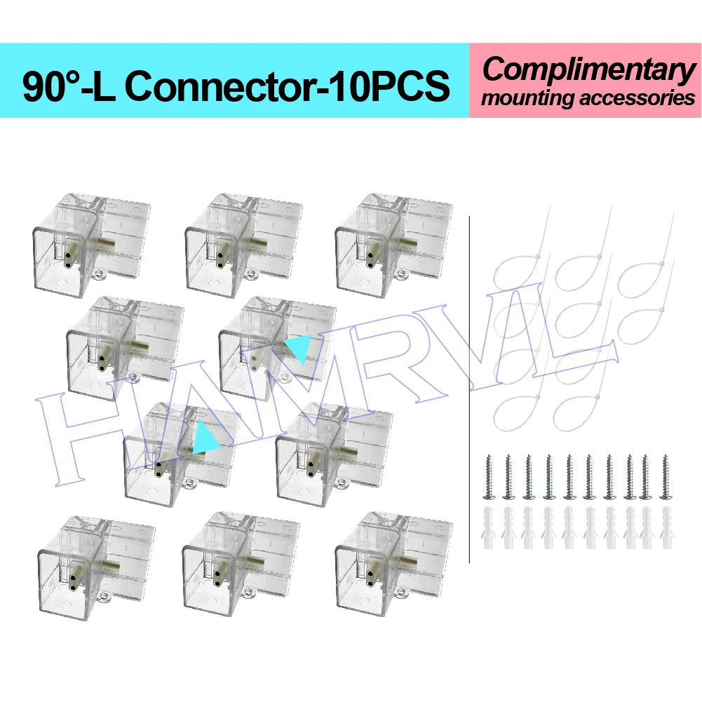 DIY Hexagon Garage LED Tube Accessories & Connector Set (110-240V) - Suspension Wire Cable Kit for Honeycomb Workshop & Barber Shop Lighting