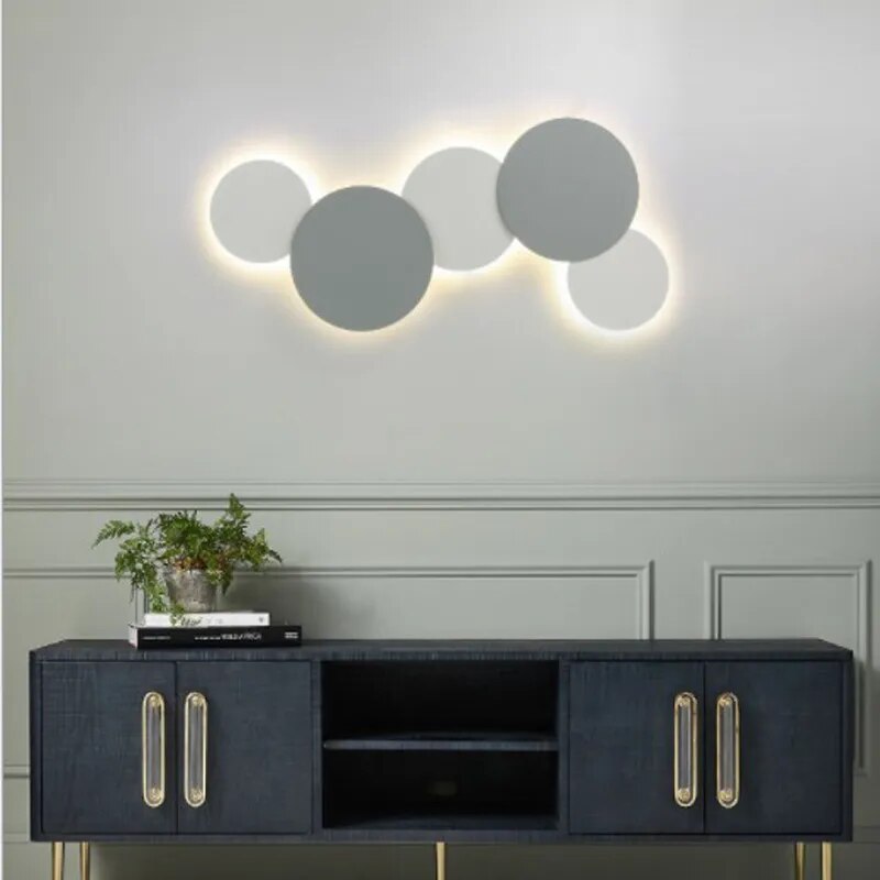 10w/15w/20w New Nordic LED Wall Lamps House Round Wall Lighting Living Hallway Light Fixtures Bedroom Sconce Bedside Wall Light