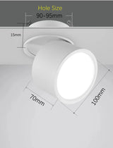 Dimmable LED Downlights Anti-glare Folding Rotation Recessed Ceiling Lamp 9W 12W 15W 20W 110V 220V Driver COB LED Spot Lights