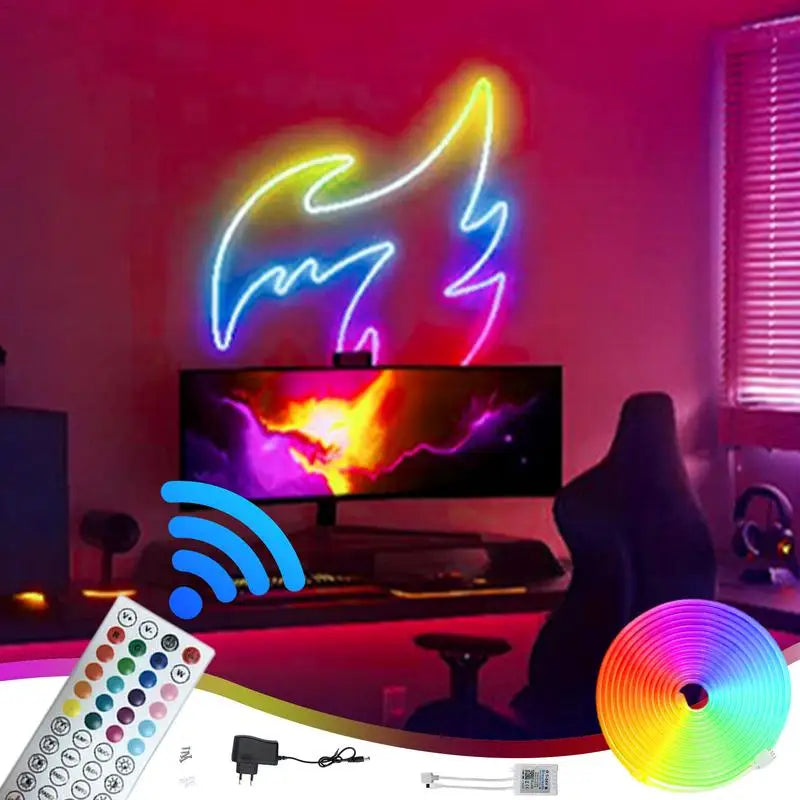 Music String Lights Adjustable Remote Control String Lights With Musical LED String Lights For Indoor Outdoor Neon Rope Lights