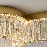 Modern Round Crystal Ceiling Light for Living Room Dining Room Bedroom Study Gold Minimalist LED Indoor Decor Ceiling Lamp