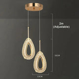 Modern Crystal LED Pendant Lamp - Luxury Indoor Lighting for Home Decor
