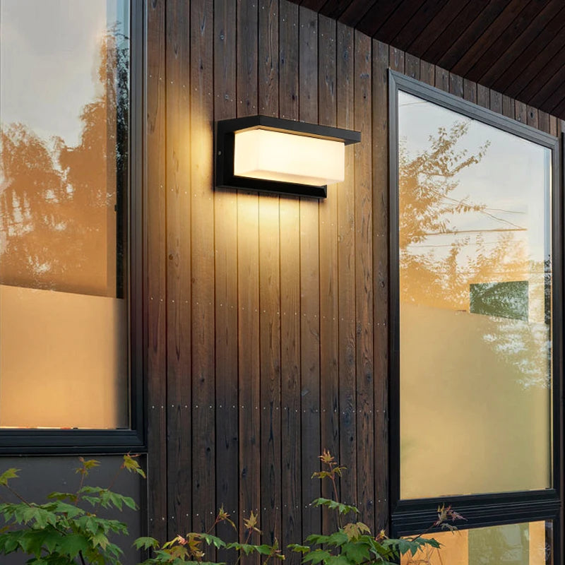 LED Outdoor Wall Light IP65 Waterproof Motion Sensor Porch Balcony Garden Wall Lamp Exterior Security Lighting