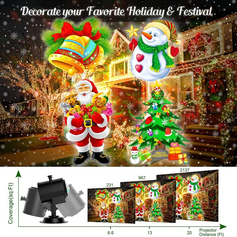 LED Lamp Party Light Lighting Holiday Outdoor Christmas Projector Christmas led lights Projector Waterproof Laser Projection